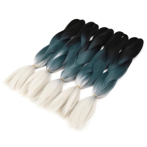 5 packs of black - grey ombré braiding hair *NWT*